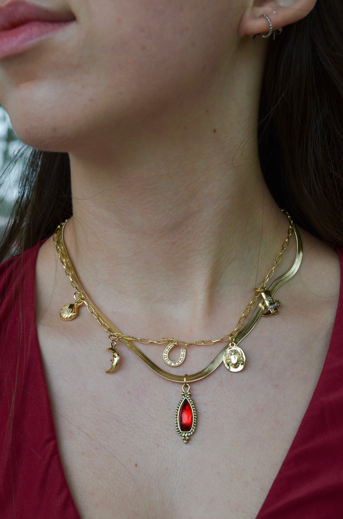 Scarlet Drop Necklace